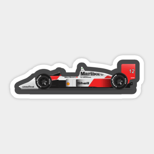 Ayrton Senna's McLaren Honda MP4/4 Illustration Sticker